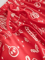 Red Jolly Vibes Matching Family Christmas Long Sleeve Pyjamas - Image 5 of 5