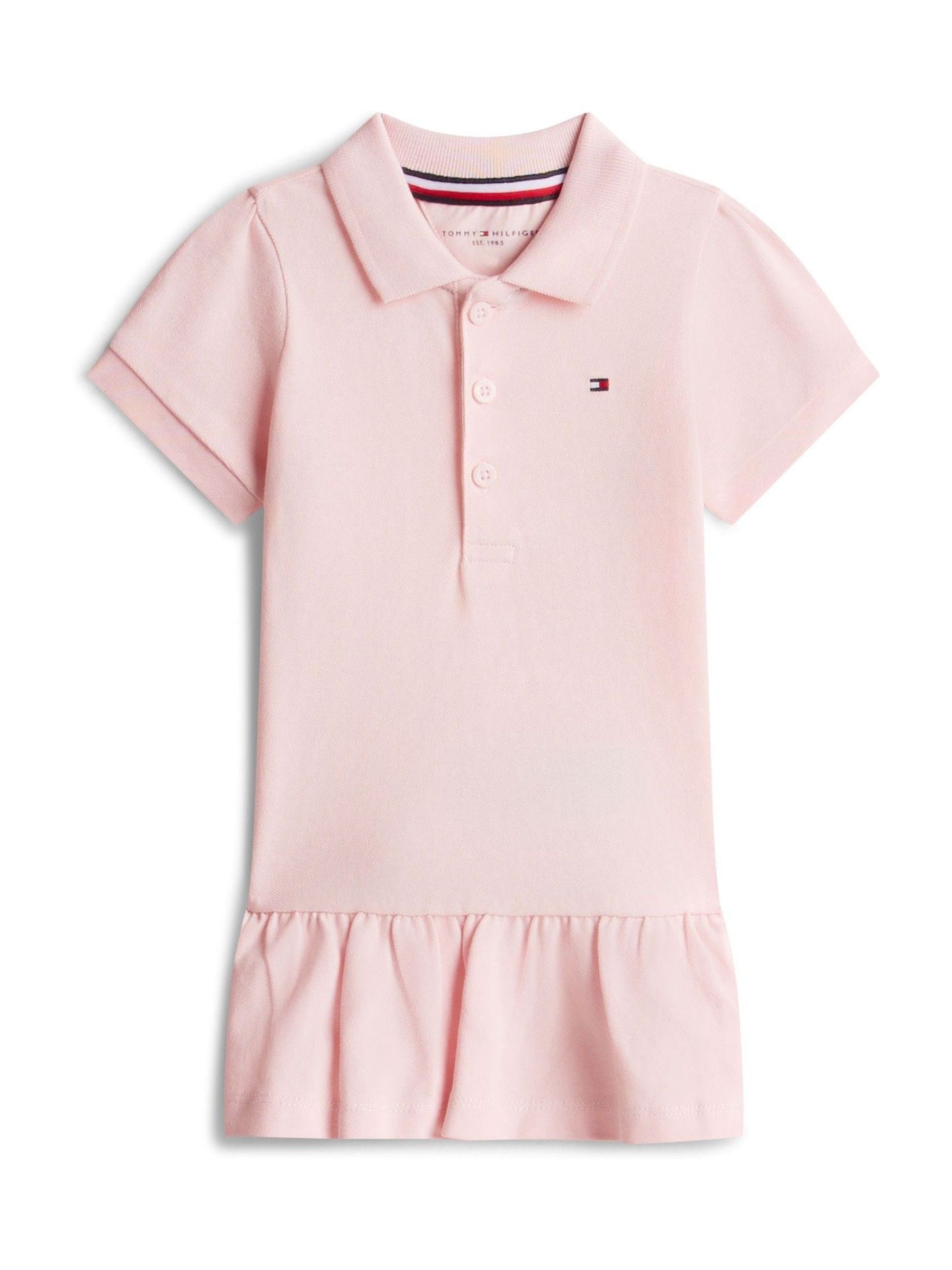 Buy Tommy Hilfiger Pink Essential Pique Short Sleeve Polo Dress