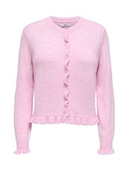 JDY Pink Long Sleeve Frill Detail Cardigan - Image 6 of 7