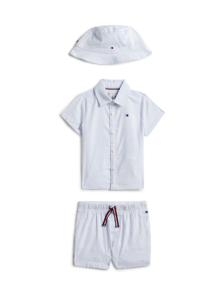 Tommy Hilfiger Blue Ithaca Stripe Three-Piece Outfit Gift Box - Image 1 of 3