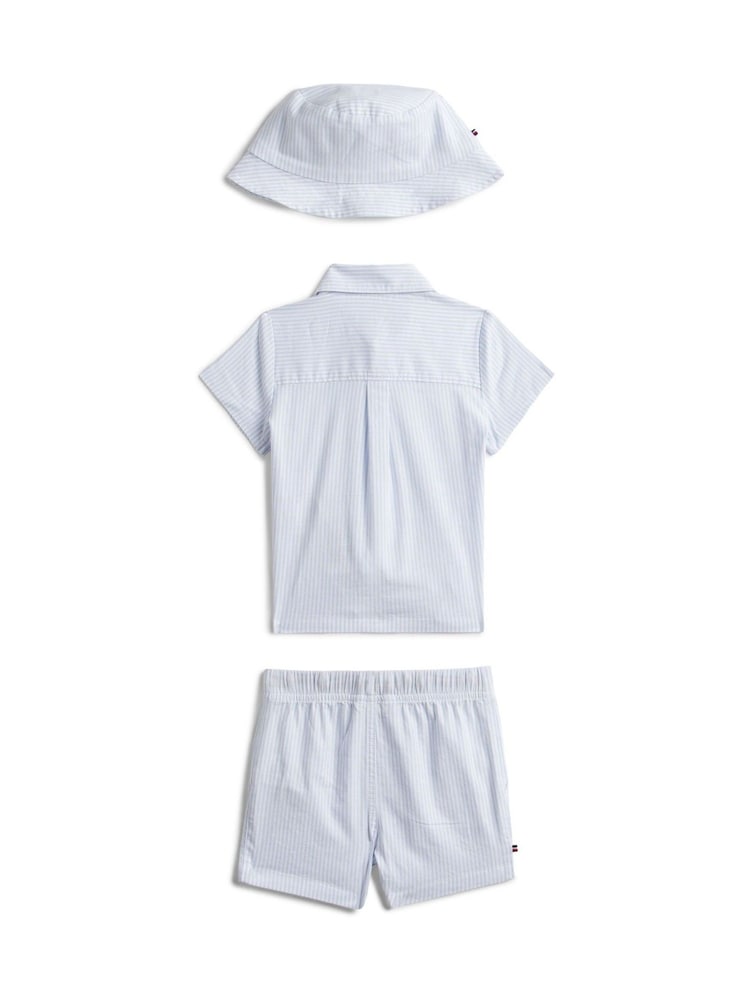 Tommy Hilfiger Blue Ithaca Stripe Three-Piece Outfit Gift Box - Image 2 of 3