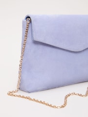 Phase Eight Blue Suede Clutch Bag - Image 3 of 7