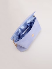 Phase Eight Blue Suede Clutch Bag - Image 4 of 7
