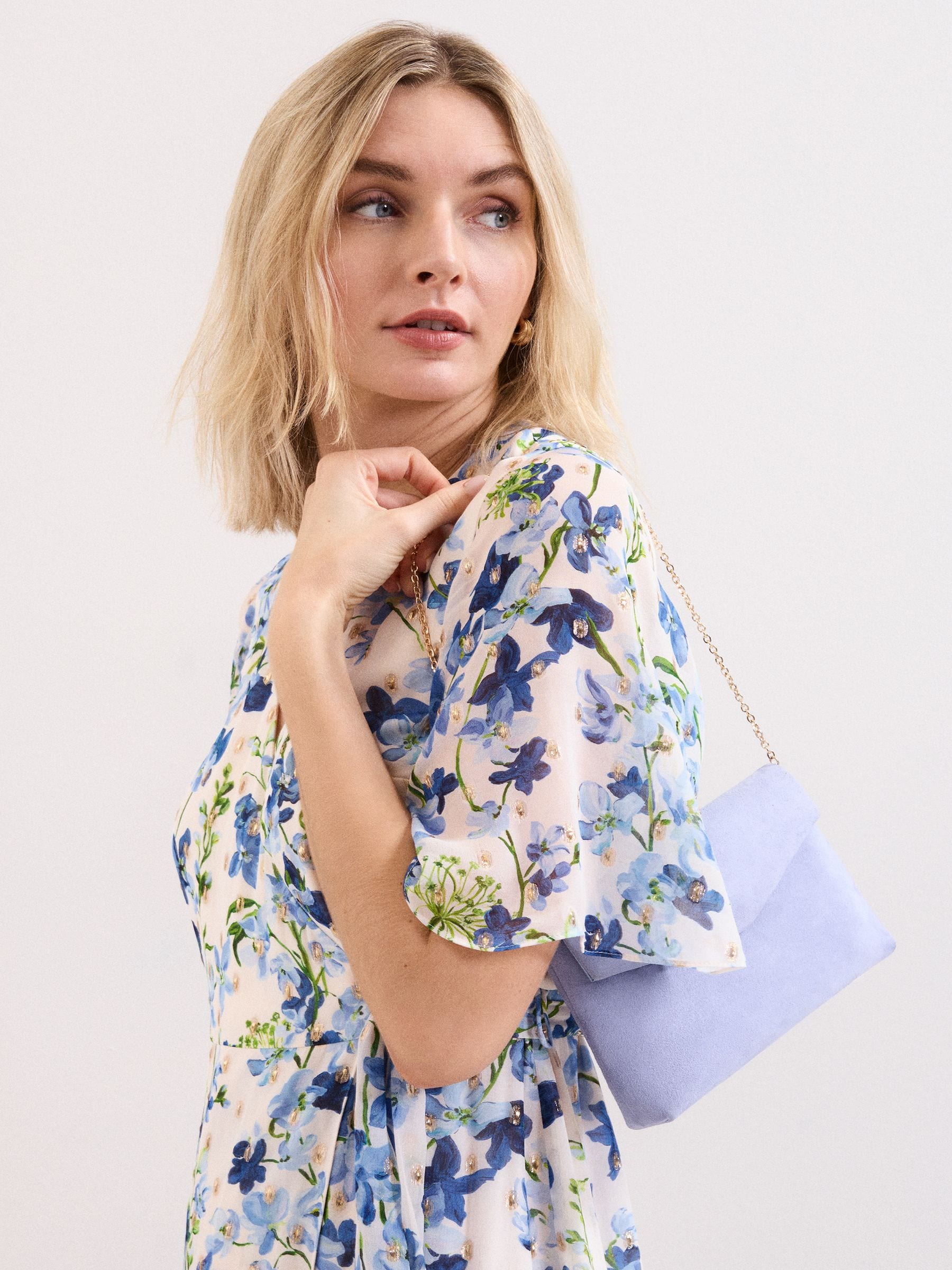 Buy Phase Eight Purple Suede Clutch Bag from Next USA
