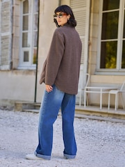 Seraphine Brown Borg Maternity & Baby-Wearing 3-in-1 Fleece Jacket - Image 7 of 8