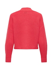 ONLY Red Ribbed Cardigan - Image 6 of 6