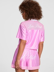 Victoria's Secret Pink Pink Lollipop Satin Mesh Cropped Jersey - Image 2 of 3