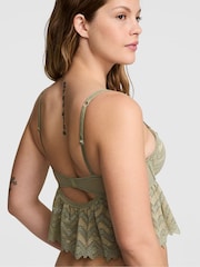 Victoria's Secret Pink Slate Green Crochet Lace Babydoll Bra Top - Image 2 of 2