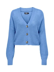 ONLY Blue Ribbed Cardigan - Image 4 of 5