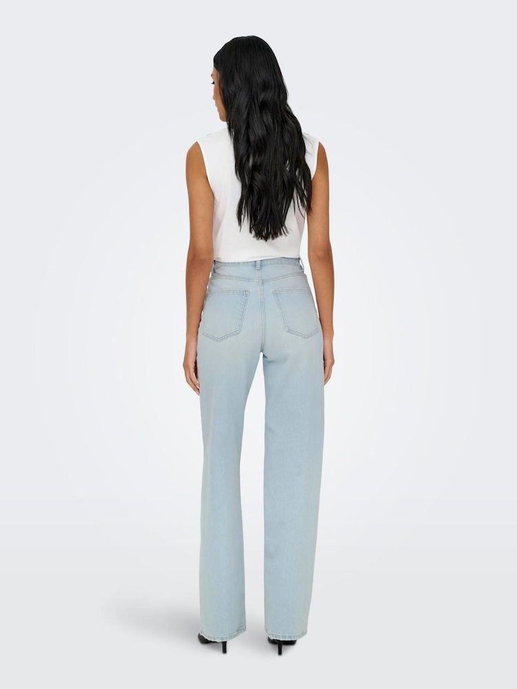 ONLY High Waist Wide Leg With Super Stretch Jeans - Imaginea 2 din 6