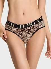 Victoria's Secret Leopard Brown Hipster Exploded Logo Knickers - Image 1 of 2