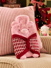 Pink Pig in Blanket Hot Water Bottle - Image 1 of 4