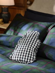 Monochrome Gingham Heart Hot Water Bottle - Image 1 of 5