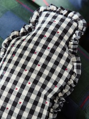Monochrome Gingham Heart Hot Water Bottle - Image 2 of 5