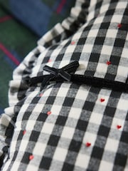 Monochrome Gingham Heart Hot Water Bottle - Image 3 of 5