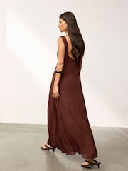 BHOEM Chocolate Brown Beaded Maxi Event Dress - Image 4 of 5
