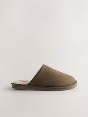 Khakigrün - Mikro-Veloursleder-Slipper - Bild 4 von 7