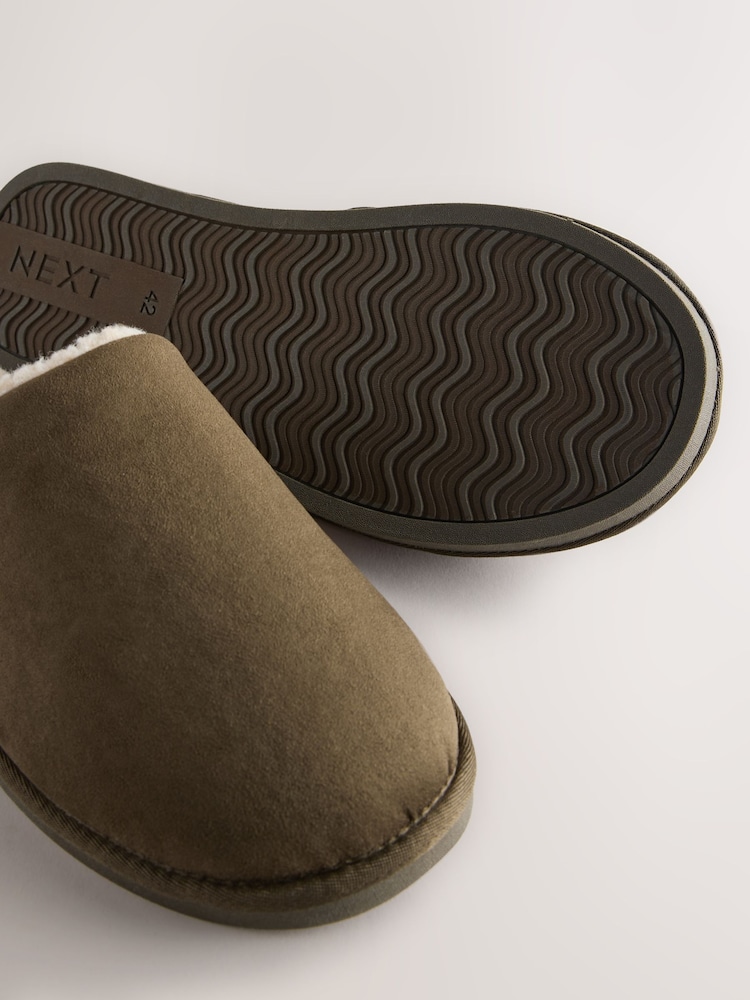 Khakigrün - Mikro-Veloursleder-Slipper - Bild 7 von 7 Khakigrün - Mikro-Veloursleder-Slipper - Bild 7 von 7