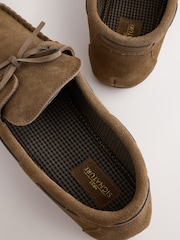 Taupe Brown Suede Bow Moccasins - Image 5 of 6