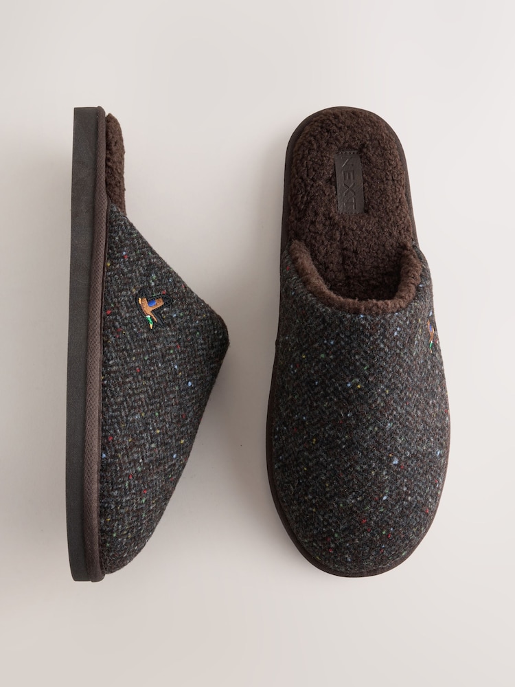 Brown Duck Mule Slippers - Image 1 of 5