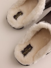 Brown Signature Leather Mule Slippers - Image 5 of 6