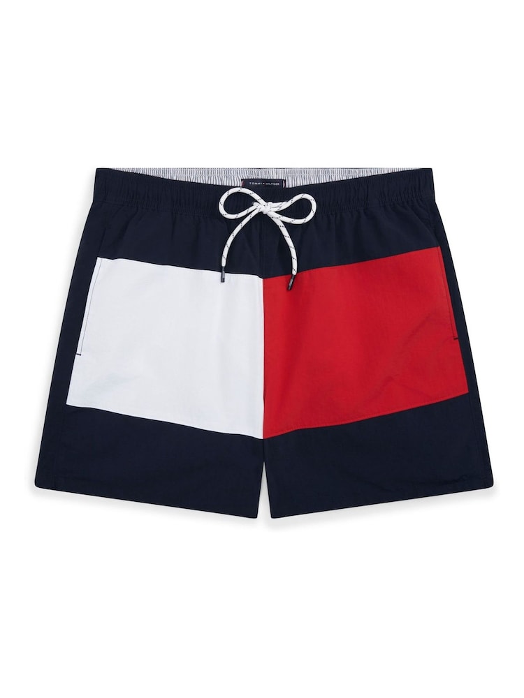Tommy Hilfiger Classic Colour-Blocked Mid Length Swim Shorts - Image 5 of 5
