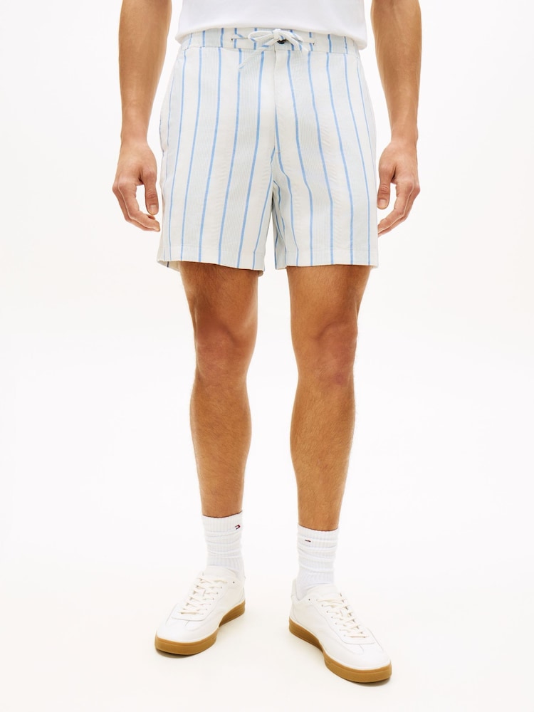 Tommy Hilfiger Blue Dover Open Weave Dobby 8" Inseam Shorts - Image 1 of 5