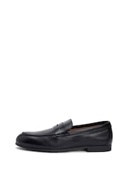 Tommy Hilfiger Black Leather Flexible Loafers - Image 2 of 7
