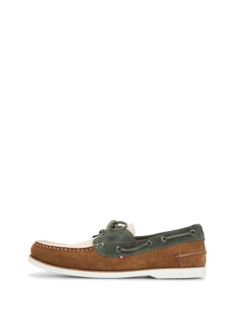 Tommy Hilfiger Brown Suede Boat Shoes - Image 2 of 6
