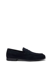 Tommy Hilfiger Blue Suede Flexible Loafers - Image 1 of 6