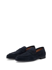 Tommy Hilfiger Blue Suede Flexible Loafers - Image 3 of 6