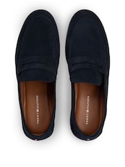 Tommy Hilfiger Blue Suede Flexible Loafers - Image 5 of 6