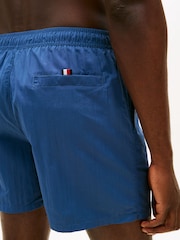 Tommy Hilfiger Blue Original Logo Mid Length Swim Shorts - Image 4 of 5