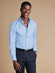 Charles Tyrwhitt Blue Non-Iron Puppytooth Shirt - Image 1 of 6