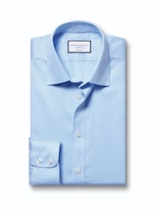 Charles Tyrwhitt Blue Non-Iron Puppytooth Shirt - Image 4 of 6