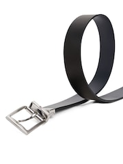 Tommy Hilfiger Blue Denton Square Buckle Reversible Leather Belt - Image 4 of 5