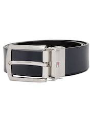 Tommy Hilfiger Blue Denton Square Buckle Reversible Leather Belt - Image 5 of 5