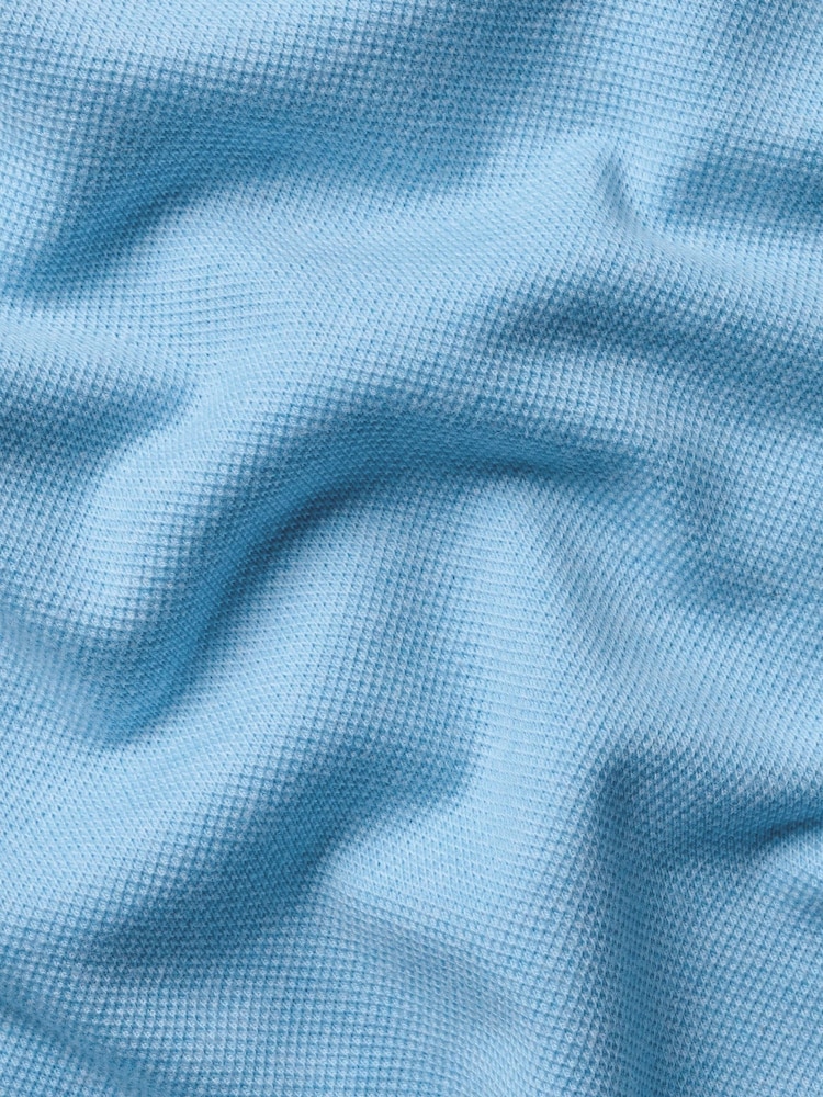 Charles Tyrwhitt Blue Short Sleeve Cotton Stretch Pique Polo Shirt - Image 5 of 5