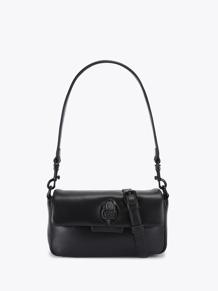 Kurt Geiger London Black Leather Mini Oxford Drench Bag - Image 1 of 5