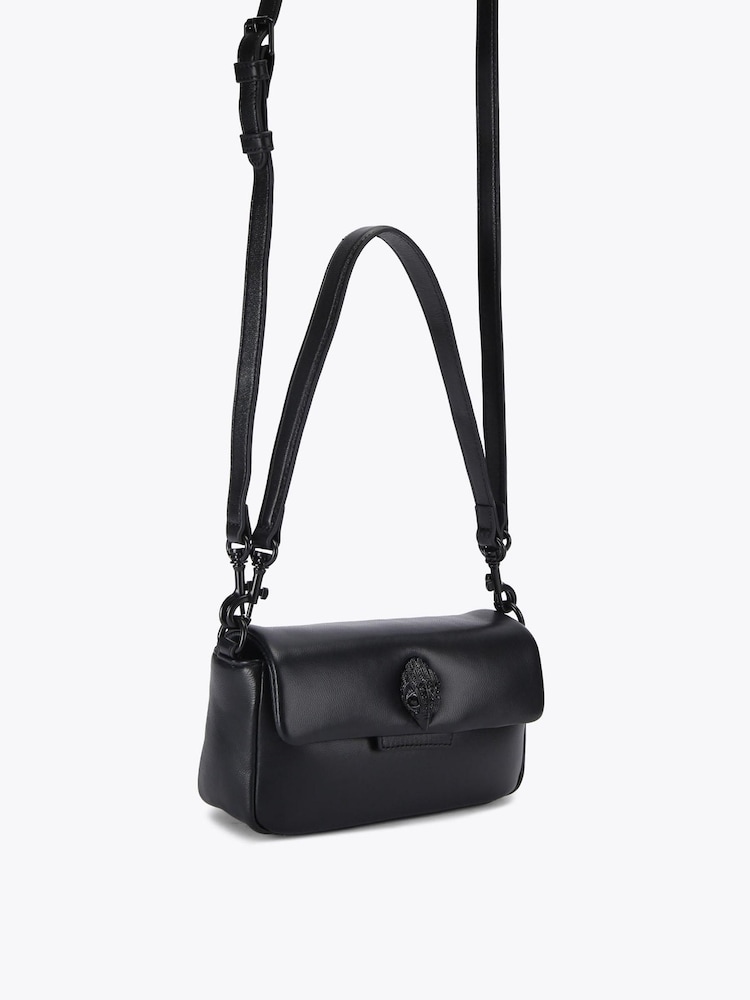 Kurt Geiger London Black Leather Mini Oxford Drench Bag - Image 2 of 5
