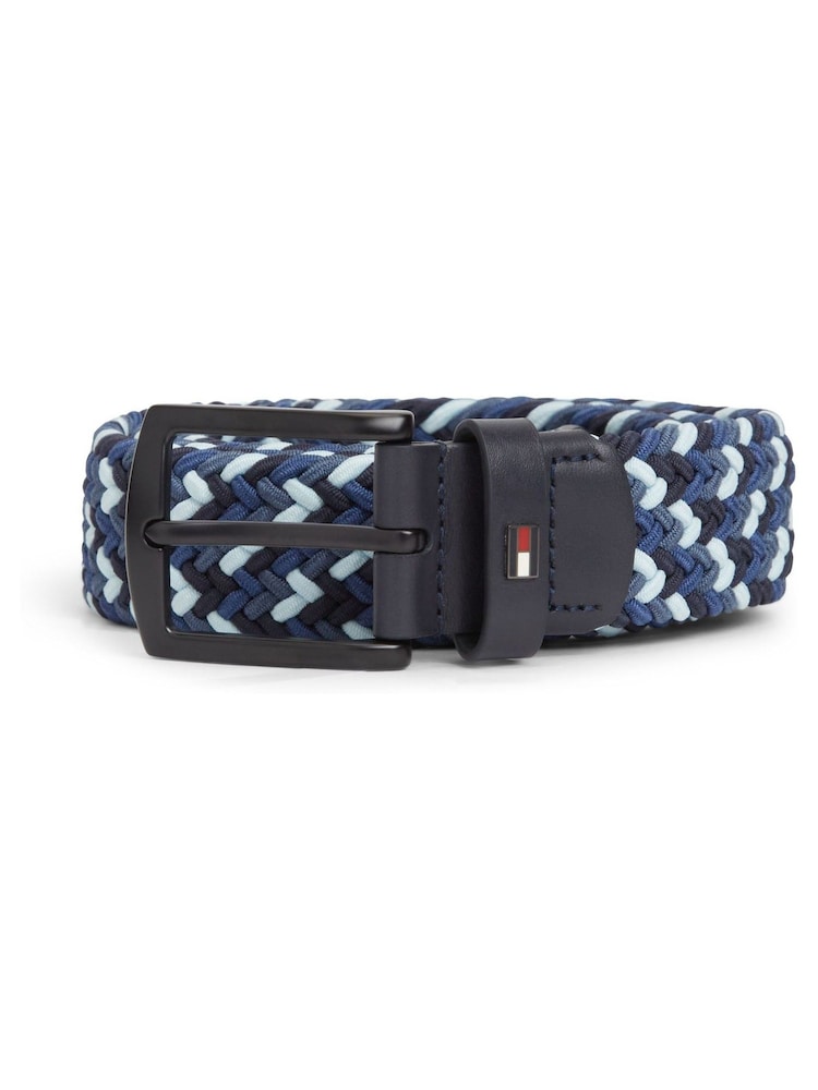 Tommy Hilfiger Blue Denton Braided Elastic Belt - Image 3 of 3 Tommy Hilfiger Blue Denton Braided Elastic Belt - Image 3 of 3