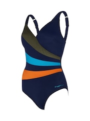 Zoggs Adjustable Classicback Blue Swimsuit With Fixed Foam Cups - Image 5 of 6