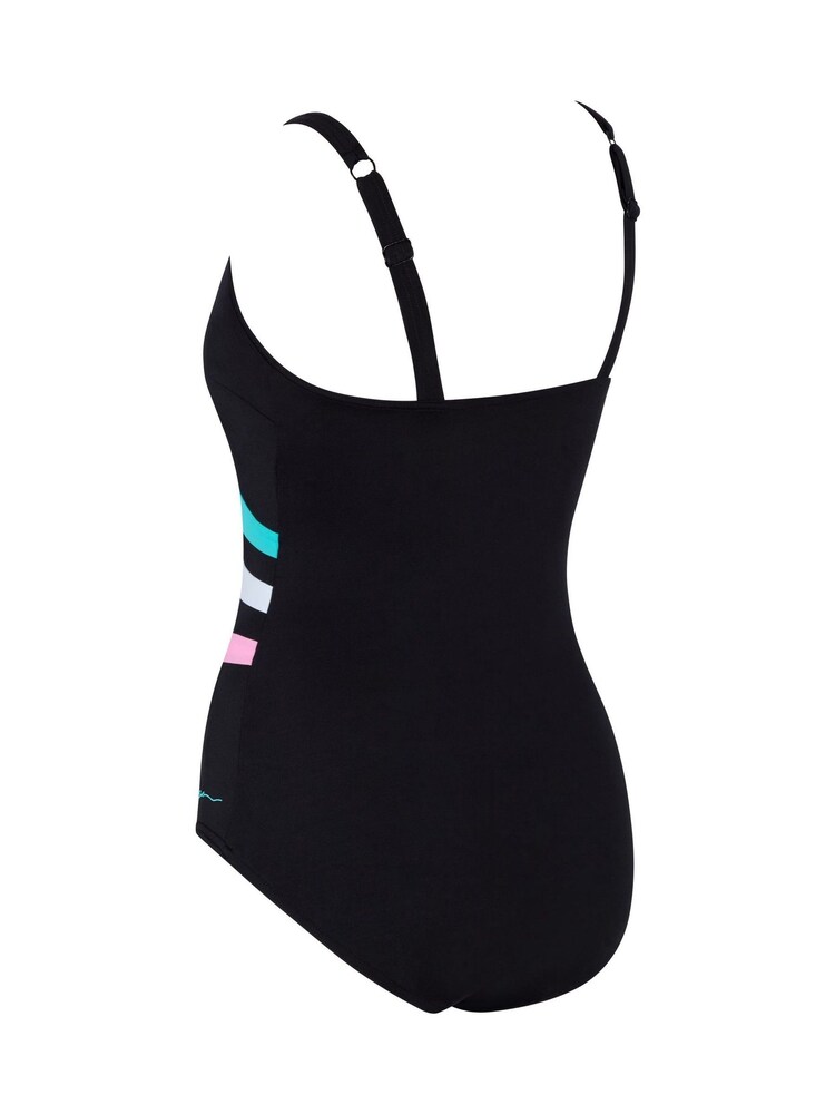 Zoggs Adjustable Classicback Black Swimsuit With Fixed Foam Cups - Attēls 6 no 6