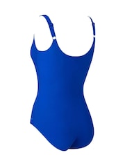 Zoggs Adjustable Scoopback Blue Swimsuit with Fixed Foam Cups and Tummy Control - Image 8 of 8