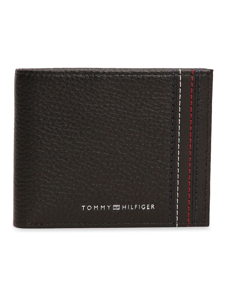 Tommy Hilfiger Black Leather Bifold Credit Card Wallet - Image 1 of 4 Tommy Hilfiger Black Leather Bifold Credit Card Wallet - Image 1 of 4