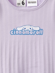 Cotton On Purple Hello Kitty Jade Crew Pointelle Top - Image 2 of 3