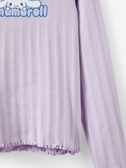 Cotton On Purple Hello Kitty Jade Crew Pointelle Top - Image 3 of 3