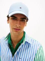 Tommy Hilfiger Blue Hilfiger Flag Embroidery Twill Baseball Cap - Image 1 of 4