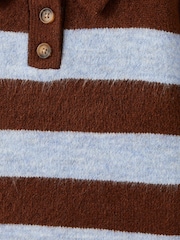 Cotton On Blue Knitted Polo Pullover - Image 3 of 3