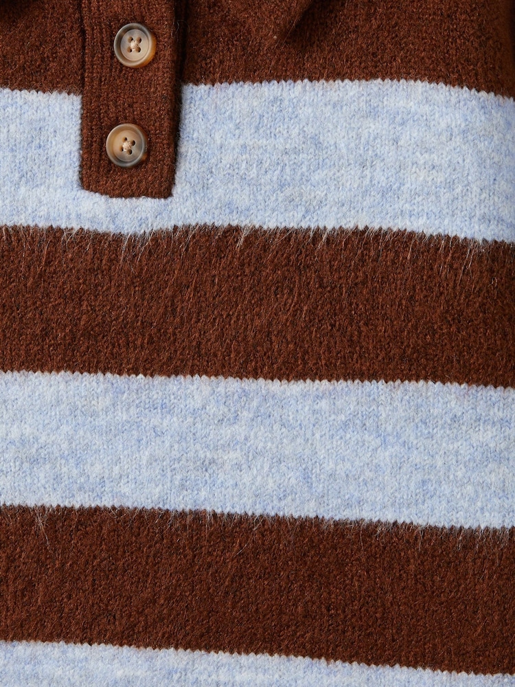 Cotton On Blue Knitted Polo Pullover - Image 3 of 3